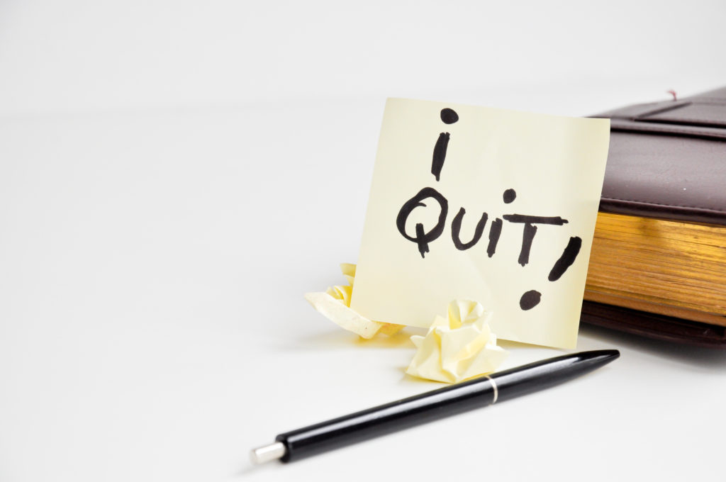 Resignation sticky not reading "I Quit"